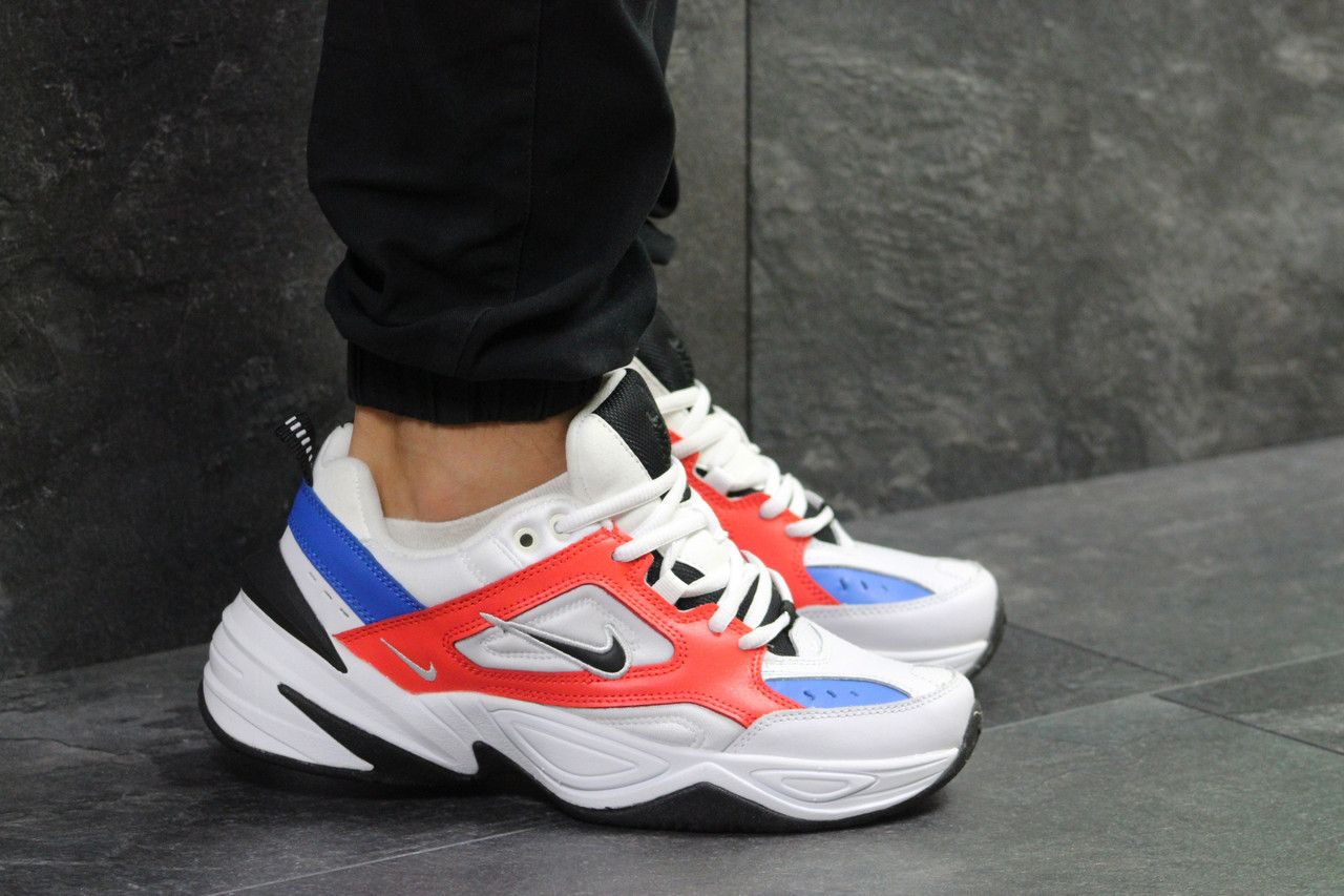 Чоловічі демісезонні кросівки Nike М2К Tekno білі з червоним 41