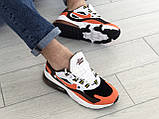 Чоловічі кросівки Nike Air Max 270 React білі з помаранчевим, фото 6