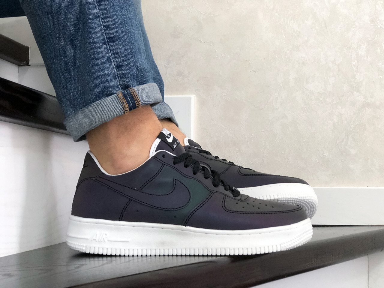 Чоловічі шкіряні кросівки Nike Air Force Af 1 хамелеон
