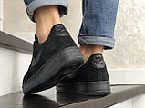 Чоловічі шкіряні кросівки Nike Air Force Af 1 чорні, фото 6