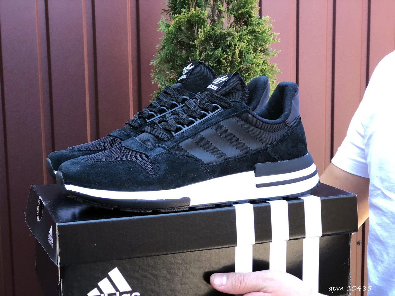 Чоловічі кросівки Adidas Zx 500 Rm чорно білі
