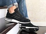 Чоловічі кросівки Adidas Zx 500 Rm чорно білі, фото 5