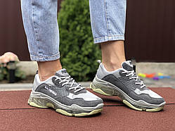 Жіночі кросівки Balenciaga Triple S сірі баленсіага трипл із повсякденні демісезонні
