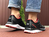 Чоловічі кросівки Under Armour чорно білі \ червоні, фото 5