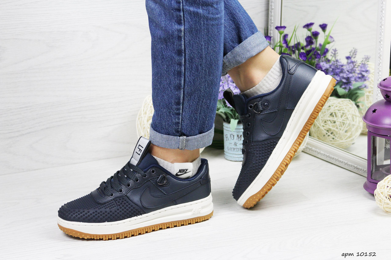 Жіночі кросівки Nike Lunar Force LF-1 темно сині 38, фото 1