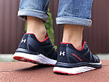 Чоловічі кросівки Under Armour темно сині з білим \ червоні 43, фото 3