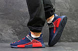 Кросівки чоловічі Adidas NMD Human RACE сині з червоним, фото 4