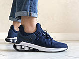 Чоловічі кросівки Nike Shox Gravity темно сині з білим 41, фото 3