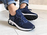 Чоловічі кросівки Nike Shox Gravity темно сині з білим 41, фото 5