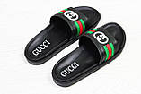 Шльопанці чоловічі Gucci чорні 40, фото 4