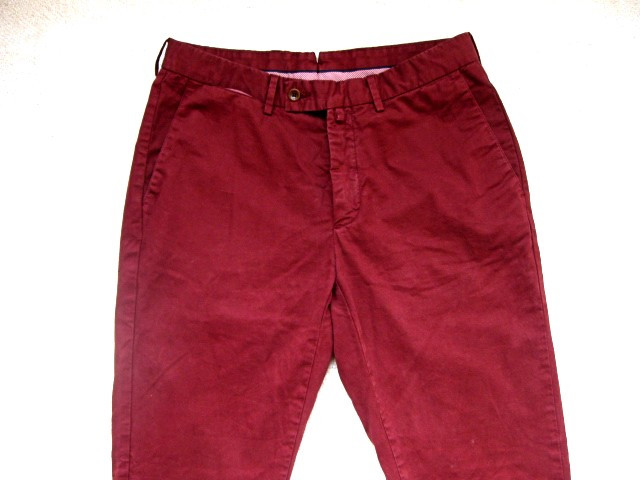 Бордові штани б/у Бренд Hackett London Бавовна Розмір 46-48. W31 / L31