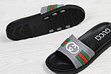 Шльопанці чоловічі Gucci сірі 40, фото 5