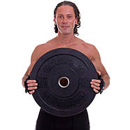 Диски 51 мм 15 кг (диски) бамперні для кросфіту Zelart Bumper Plates, фото 6