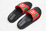 Шльопанці чоловічі Gucci червоні 40, фото 4