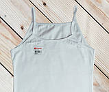 Майка біла для дівчинки на тонкій бретельці Розміри 4/5 10/11, фото 2