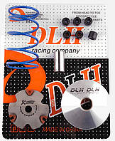 Варіатор передній (тюнінг) Honda DIO AF18 "DLH" (+палець, ролики 6 шт., пружина торкрайвера)