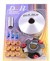 Вариатор передний (тюнинг) Honda DIO AF27 "DLH" (ролики латунь 9шт, палец, пр. сцепления)