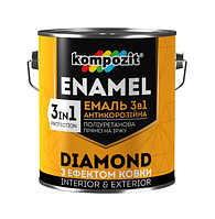 Эмаль с эффектом ковки 3в1 "Композит" DIAMOND графит 0,65л