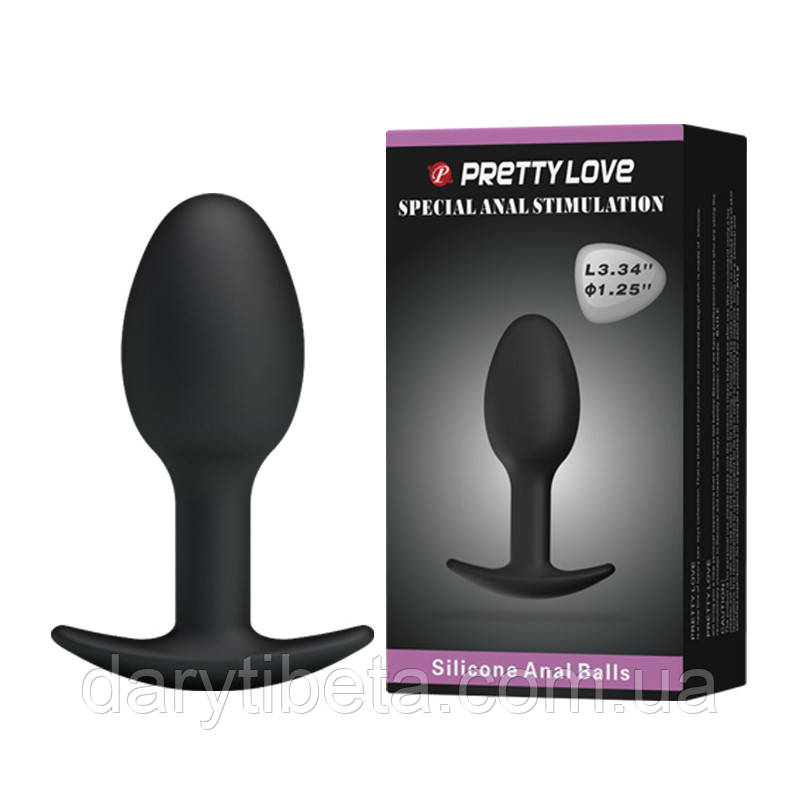 Анальна пробка BLACK PRETTY LOVE BI-040033