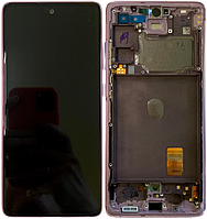 Дисплей модуль тачскрин Samsung G780 Galaxy S20 FE/G781 черный Amoled оригинал переклеенное стекло с передней