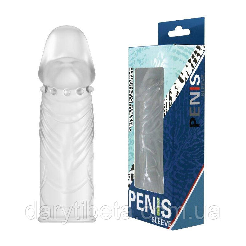 Насадка-презерватив "Penis Sleeve" BI-010045E Cristal, довжина 14 см