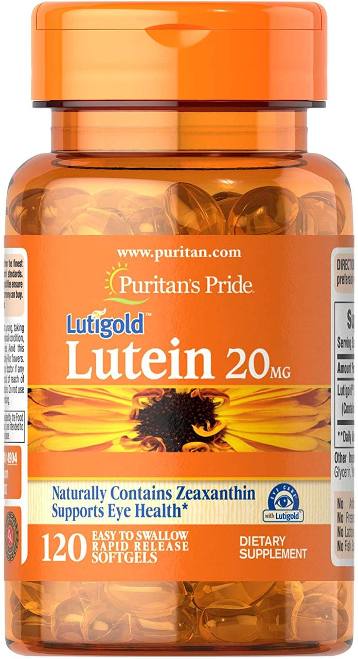 Puritan's Pride Lutein 20 mg with Zeaxanthin 120 гелевых капсул
