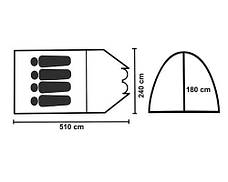 Преміум чотиримісний кемпінговий намет 1700 MimirOutdoor, фото 3