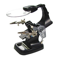 YUF Держатель плат Aida TH-7023 с линзой, подсветкой и подставкой под паяльник