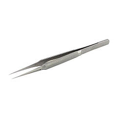 YUF Пинцет в футляре титановый Aida AD-116-11, прямой с рифлёными ручками