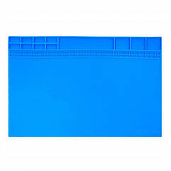 YUF Мат силиконовый, термоустойчивый Aida A-220, для ремонта портативной техники и раскладки запчастей (405x305мм)