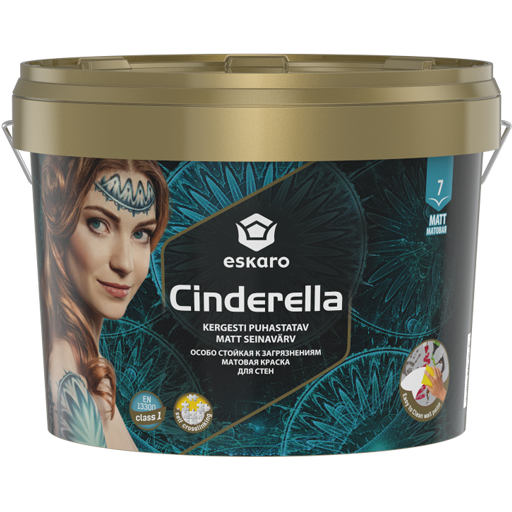 ESKARO Cinderella Фарба особливо стійка до забруднень матова фарба для стін 9 л