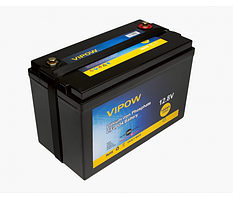 Акумуляторна батарея Vipow LiFePO4 12,8V 100Ah з вбудованою ВМS платою 80A