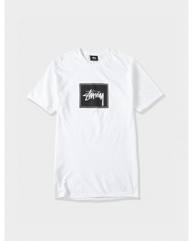 Мужская белая Футболкав стиле STUSSY stock box
