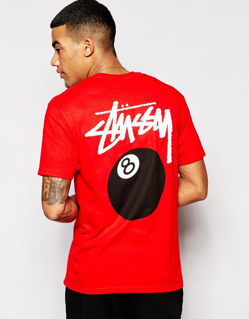 Футболка красная мужская STUSSY 8