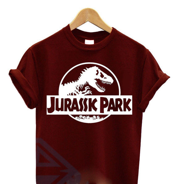 Чоловіча бордова Футболка JURASSIC PARK
