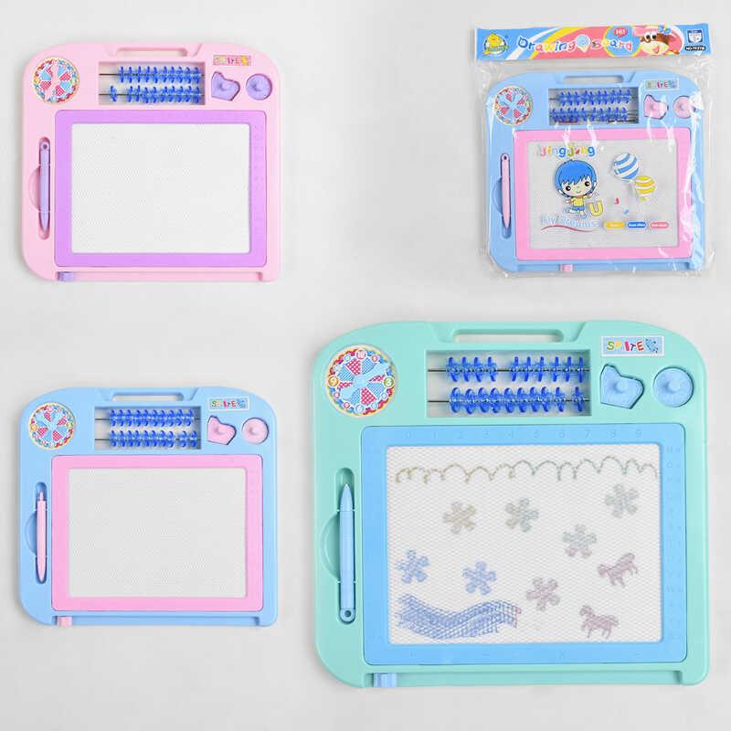 Дошка для малювання  кольора С 36501 (72) зі штампами, 4 кольора, 1шт в пакеті