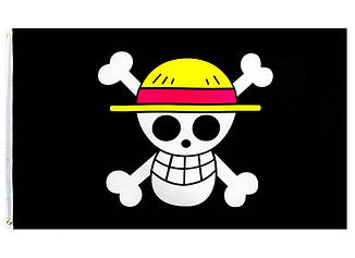 Піратський прапор «Мавпочка Луффі» 90х150см
