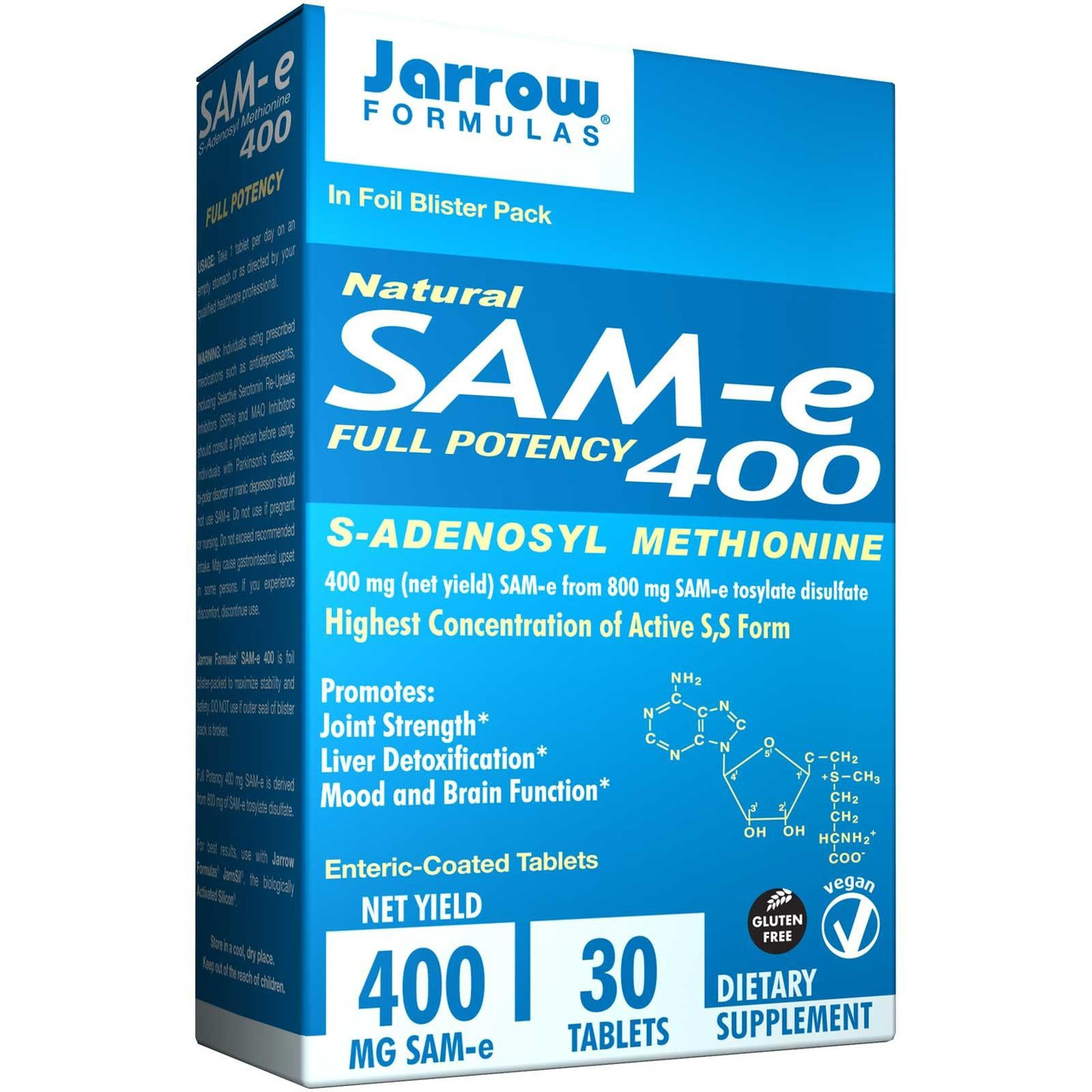 S-Аденозилметионин 400, Jarrow Formulas, 30 табл.