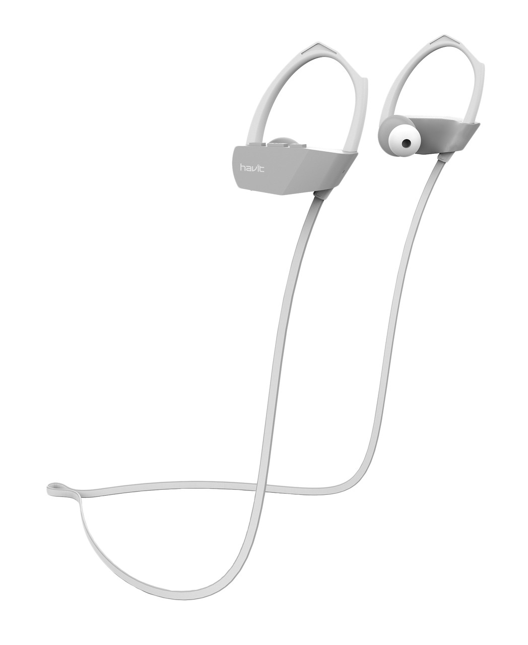 Навушники вакуумні безпровідні з мікрофоном Havit HV-H989BT Bluetooth для Спорту Білий/ Сірий