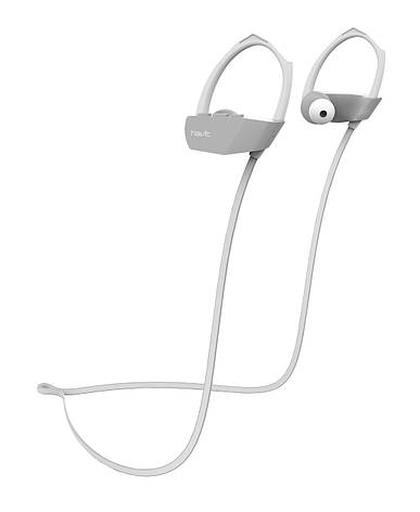 Навушники вакуумні безпровідні з мікрофоном Havit HV-H989BT Bluetooth для Спорту Білий/ Сірий, фото 1