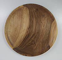 Тарелка для подачи деревянная d 29 см, высота 2.5 см.