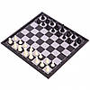 Шахматы дорожные пластиковые магнитные Настольная игра Zelart 19 x 19 см Черный-серый
