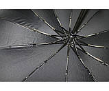 Чоловічий зонт автомат 12 спиць карбон антиветер чоловіча парасолька, фото 2