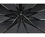 Чоловічий зонт автомат 12 спиць карбон антиветер чоловіча парасолька, фото 3