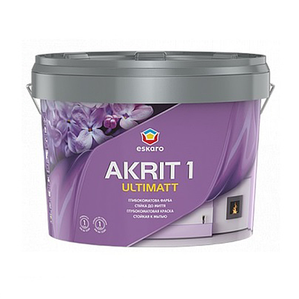 Фарба для стін і стелі Eskaro Akrit 1 Ultimatt 2.85 л, фото 1