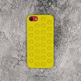 Чохол антистрес Поп Іт для iPhone 7 силіконовий Pop It, Bubble, Жовтий