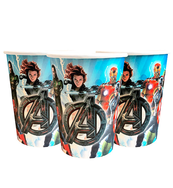 Одноразові стакани "Месники" (10 шт.), Польща, 250 мл