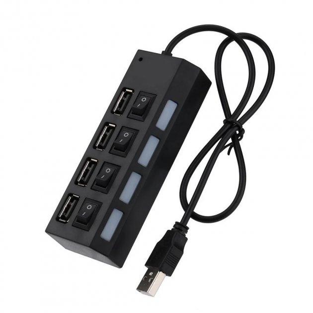 USB HUB USB 2.0 4 порти (3943) Black