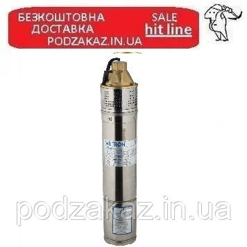 Насос вихровий 0.75 кВт H 58(34)м Q 45(20)л/хв Ø96мм 10м кабелю WETRON (4SKmw100M) (778331)
