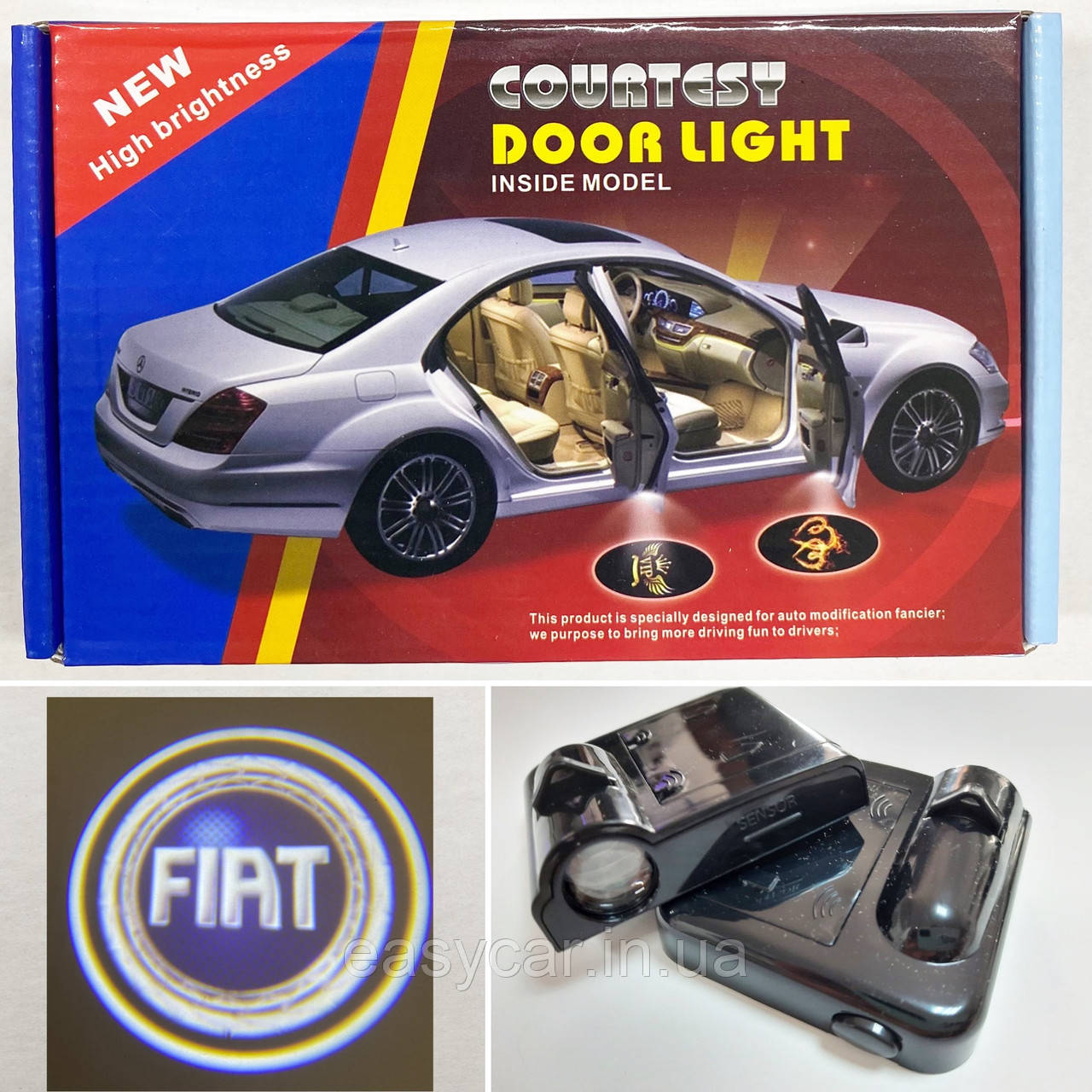 Логотип підсвічування двері Фіат Lazer door logo light FIAT, фото 1